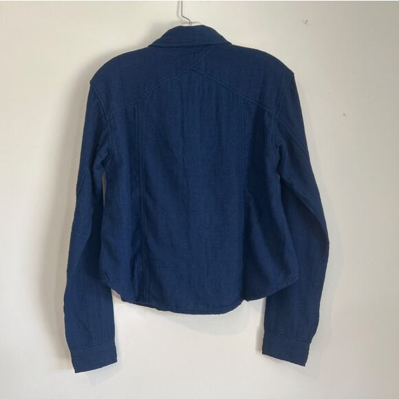 NWT Free People × Sandrine Rose Soft Denim Button‑Down – Indigo – Women’s XS - Picture 7 of 7